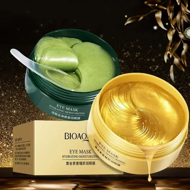 Bioaqua máscara de colágeno para os olhos, hidratante, firmador, anti-ocírculos escuros, cuidados com os olhos, máscara em gel, beleza, cuidados com a pele, adesivos para os olhos
