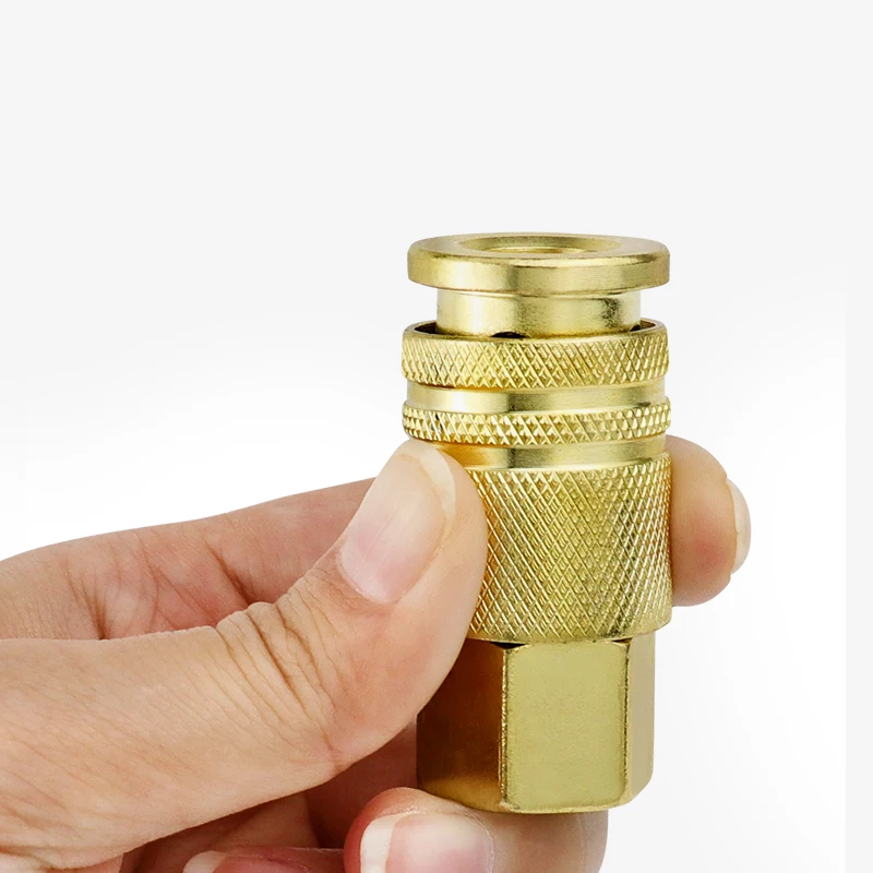 Juego de acopladores rápidos de 1/4 ", 5 uds., pines de enchufe de manguera de aire sólido, accesorios de conector de extremo de línea de manguera de aire giratorios para piezas neumáticas de compresión