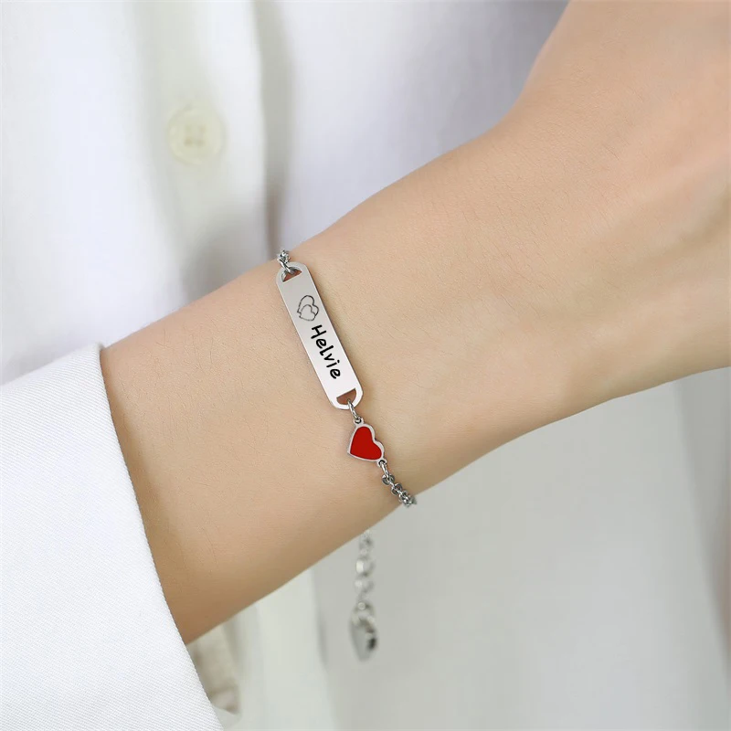 Pulseira personalizada com nome do bebê, banhada a ouro 14k, pulseiras de identificação personalizadas para meninas e meninos, pulseira com texto personalizado, presente para recém-nascidos