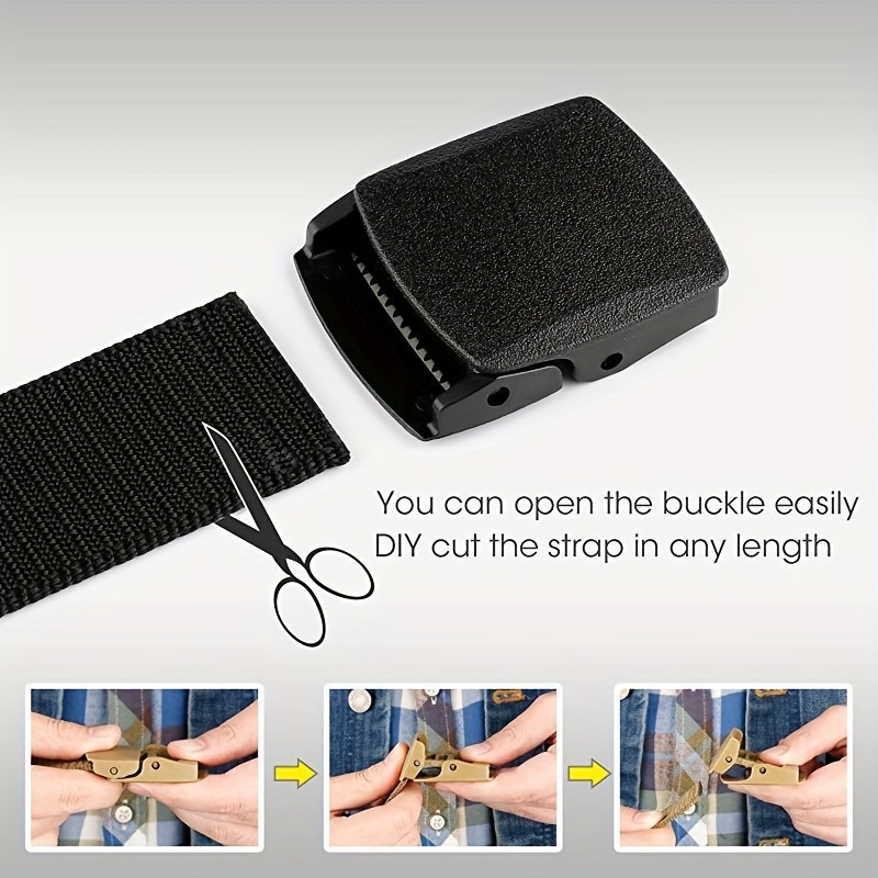 Nylon riem Automatische gesp Outdoor Multifunctionele tactische canvasriemen Lichte comfortabele niet-metalen riem