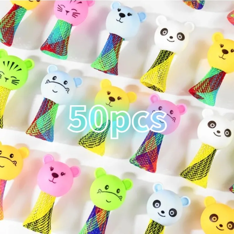 Muñeco saltador de animales creativo, juguetes de dibujos animados, elfo que rebota Multicolor, regalo de Navidad, recuerdos de fiesta de cumpleaños para niños, juguetes, premios escolares