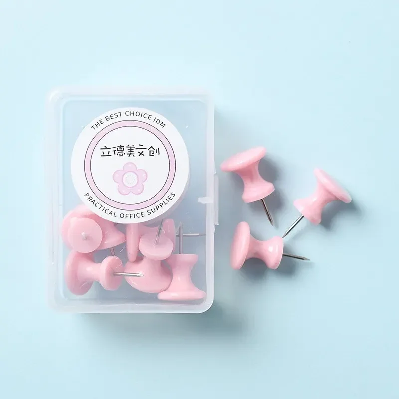 40/10 ชิ้นสีชมพู/สีเขียว/สีม่วง Push Pins Thumb Thumbtack Board Pins วาดภาพผนัง Studs อุปกรณ์สํานักงานโรงเรียน
