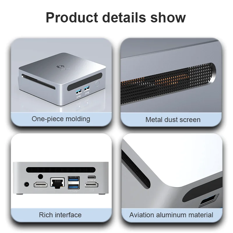 Genmachine New AMD Ryzen7 R7 7730U MINI PC Win11 8Cores 16Threads DDR4 3200Mhz 256/512GB M.2 SSD WIFI6 BT5.2 Desktop pc game