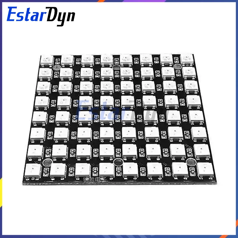 Pannello a matrice LED 8x8 WS2812 64 pixel RGB 5050 SMD, indirizzabile programmabile per Arduino/ESP32, decorazioni/segni fai da te ad alta luminosità