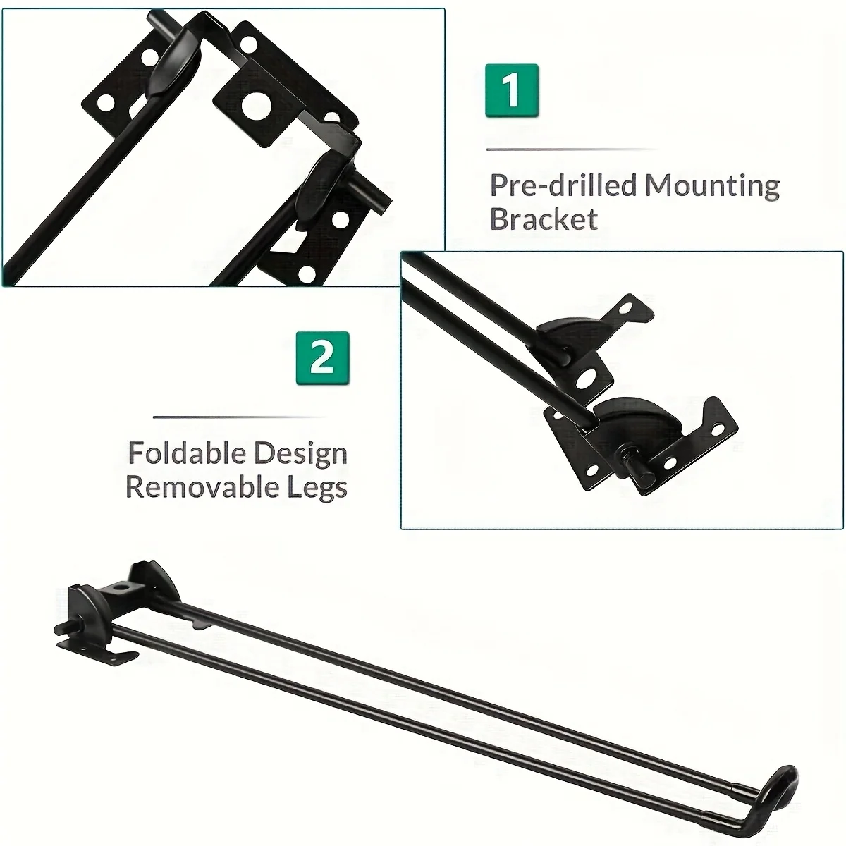 Cuscinetti per gambe da tavolo pieghevoli per capelli in metallo resistenti per progetti fai da te e mobili per la casa - Robusto, pieghevole, assemblare ﻿