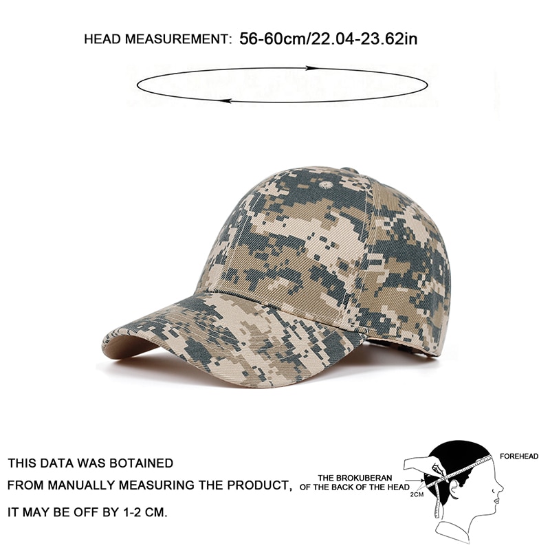 Unisex Light Plate Army Camouflage Baseball Caps Frühling und Herbst Outdoor Verstellbare Freizeithüte Sonnenschutzhut