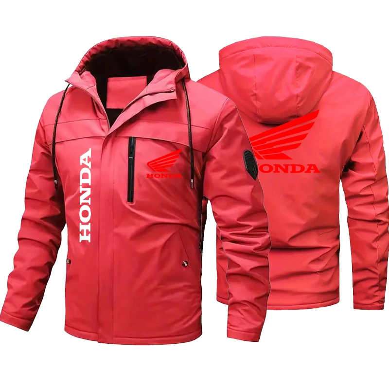 Honda jaqueta de chuva impermeável masculina leve exterior com capuz capa de chuva ao ar livre caminhadas jaqueta à prova de vento escalada jaquetas ao ar livre