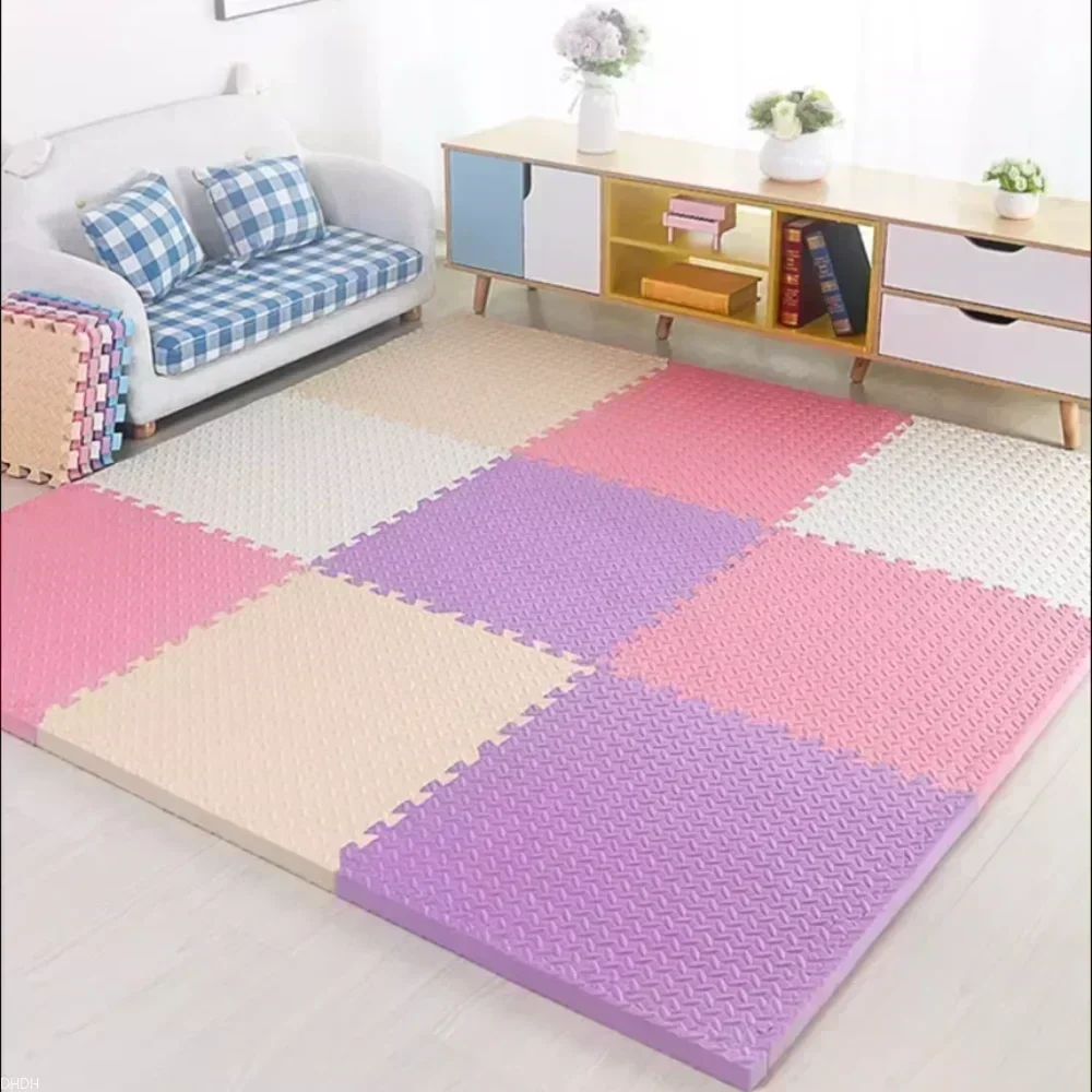 Puzzle anti-alde 30x30x1.0cm, tapis en polymère pour bébé, chambre d'enfants, activité de jeu, salon et chambre à coucher