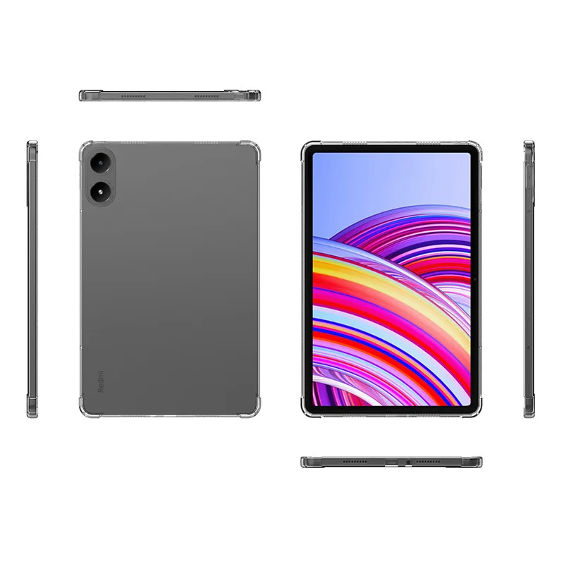 Airbags de TPU suave para Redmi Pad Pro 12,1 pulgadas 2024, funda transparente, funda trasera de silicona para tableta