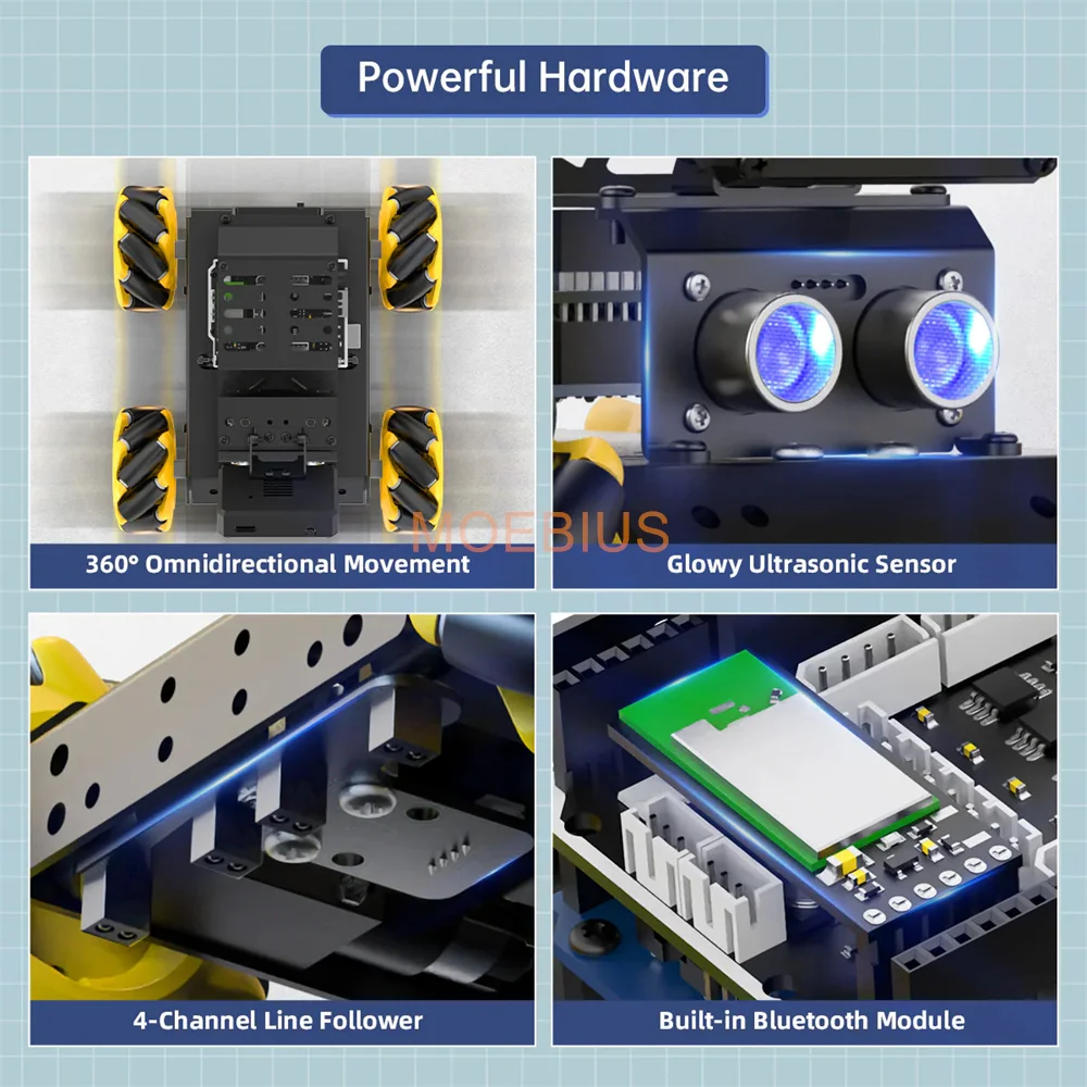 Hiwonder Miniauto Arduino Roboterauto Omni Wheel AI Visuelle Erkennung Tracking UNO Programmierung Roboterspielzeug