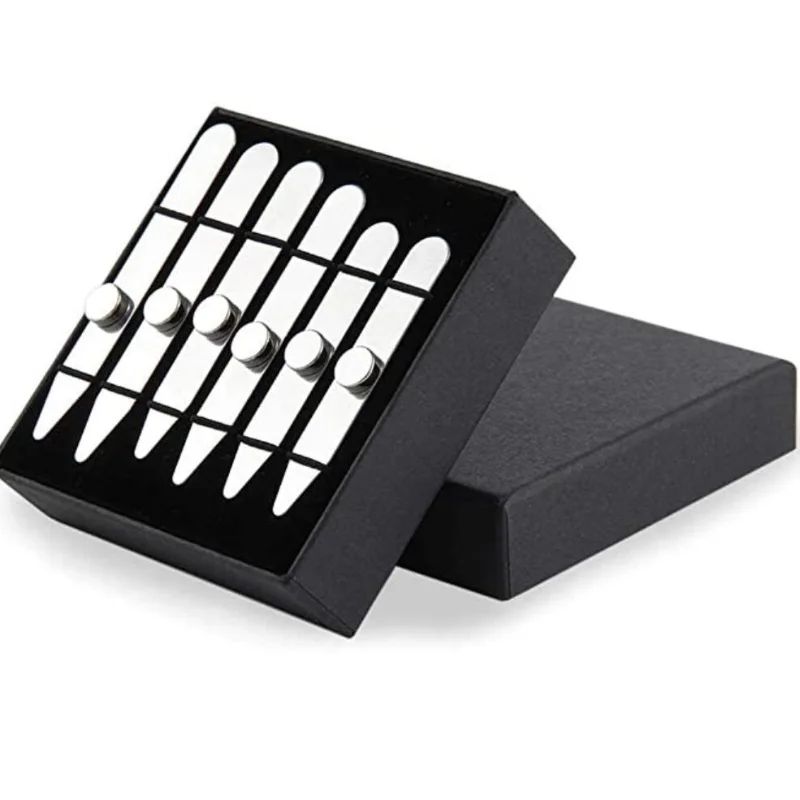 メンズカラーステンレススチールの3サイズ,ビジネスギフト,メンズギフト,フェイクナー,ボックス付き固定ジュエリー