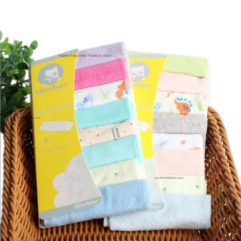8 Cái/gói Bé Sơ Sinh Sơ Sinh Tắm Rửa Tắm Cho Bé Ăn Lau Len Mềm Mại Sản Phẩm Vòi Sen 21*21Cm