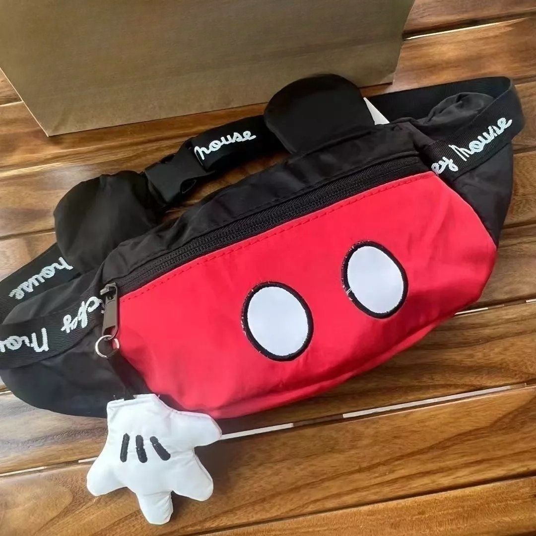 Disney cartoon Minnie Mickey Mouse Nieuwe kinderborsttassen met pluche poppen Jongens Leuke tas heuptas