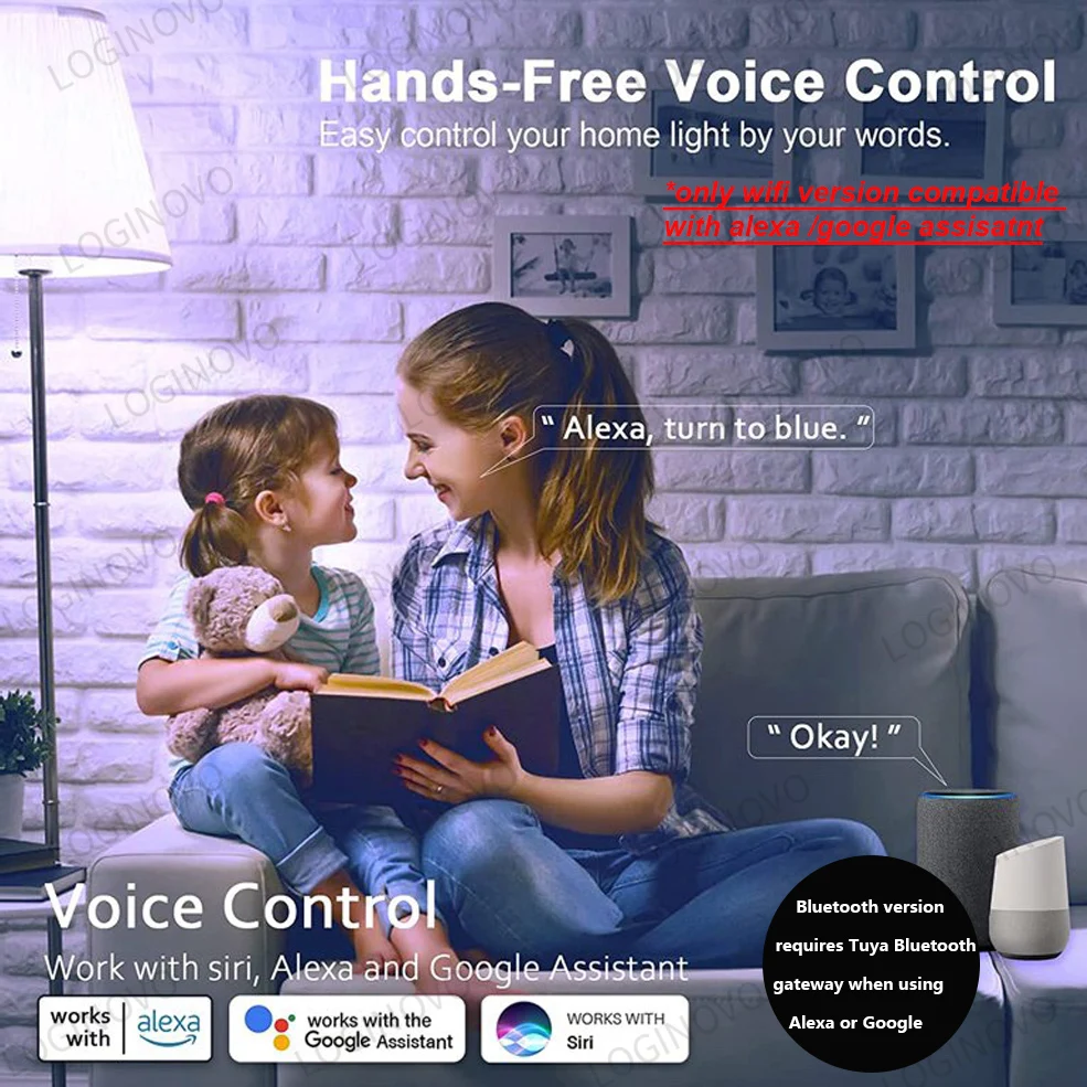 Tuya Wifi/Bluetooth Lampadina Intelligente Alexa Lampada A Led E27 RGB Lampadine Intelligenti 110V 220V Lampade Intelligenti Per Google Assisatnt Vita Intelligente