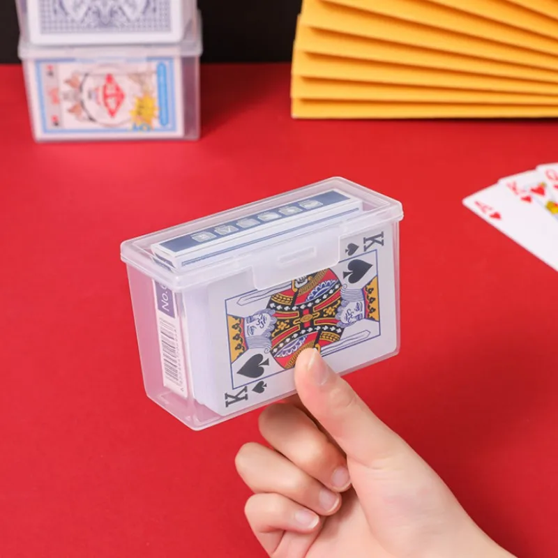 Neue Transparente Kunststoff Boxen Spielkarten Container PP Lagerung Fall Verpackung Poker Spiel Karte Box Für Brettspiele