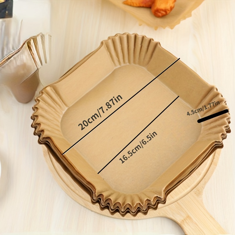 Air Fryer กระดาษ Liners ทิ้งน้ํามันกันน้ํากระดาษรองอบรอบสแควร์และสี่เหลี่ยมผืนผ้า Parchment KITCHEN PARTY Supplies