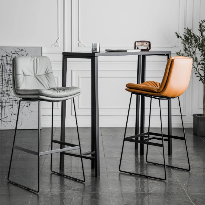 Sillas de Bar nórdicas altas, taburetes de cocina y recepción, sillas de Bar ergonómicas modernas, Mostrador de lujo para juegos, muebles de cafetería