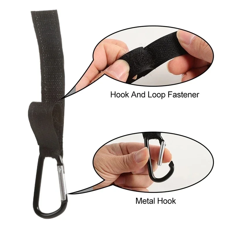 2/3/5pcs Kinderwagen Haak Kinderwagens Accessoire Aluminium Haken Klittenband Bevestigingsmiddelen Luiertas hanger Organizer Haak