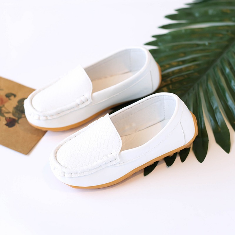 ร้อนทั้งหมดSize21-36รองเท้าเด็กหนังPUรองเท้าลําลองเด็กสาวรองเท้านุ่มสบายโลฟเฟอร์สวมรองเท้าเด็กZ Apatos Niña