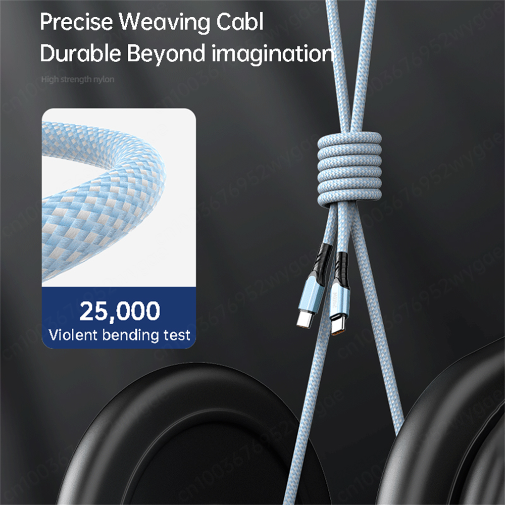 NNBILI Cable USB C de 240W Cable de alimentación QC4.0 para MacBook Samsung iPhone 15 16 Cable USB C a C PD 48V5A Cable tipo C de carga rápida