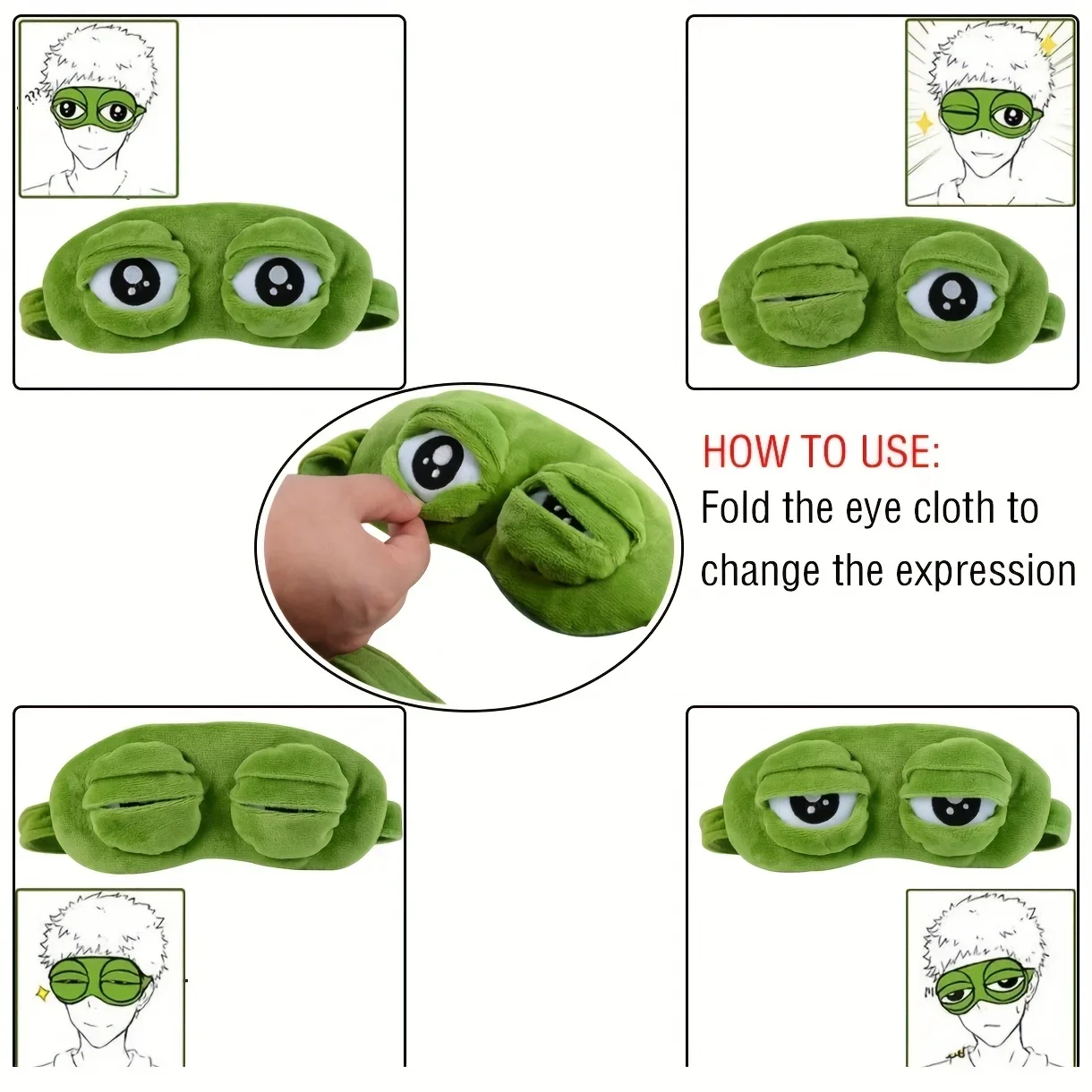 3d sapo máscara de sono natural dormir sombra mulheres homens criativo dos desenhos animados macio portátil venda viagem escritório eyepatch