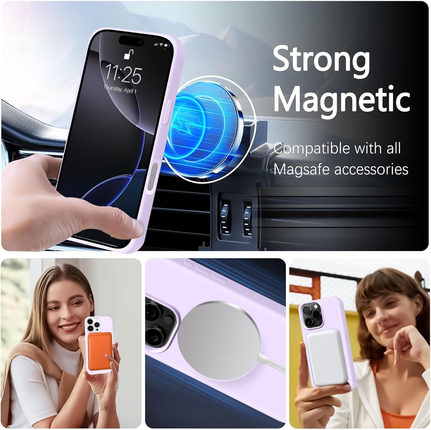 Magnetic Phone Case For iPhone 15 14 16 Plus 11 12 13 16 Pro Max Silicone Official Lanyard Magsafe Strap Protector Soft Cover