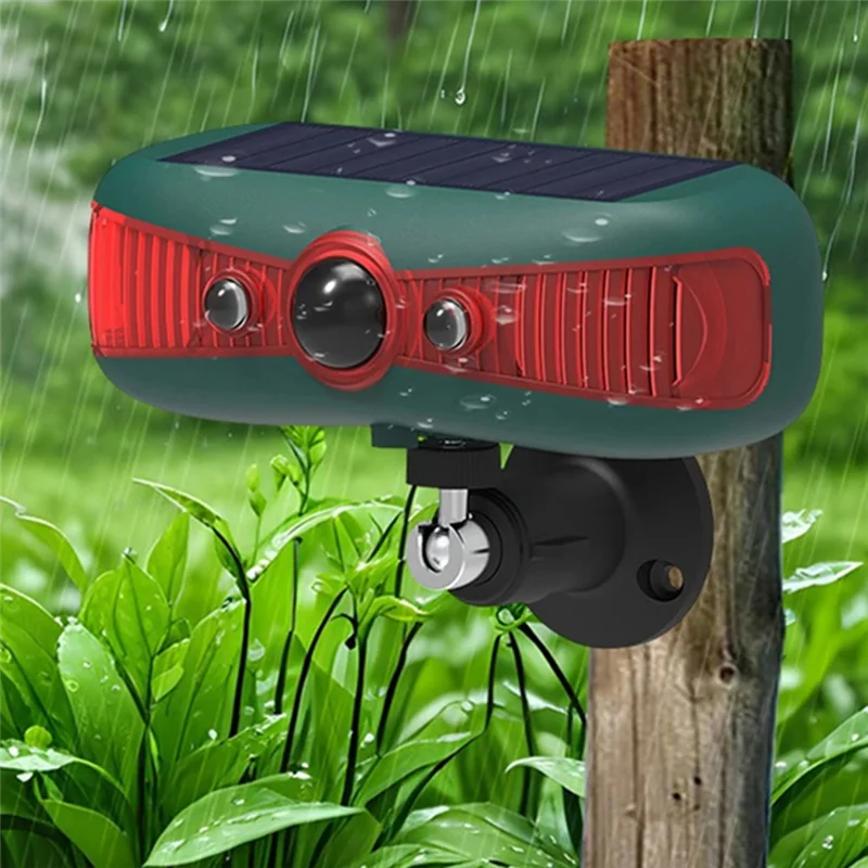 -BOFF Utdoor Security Alert System Solar Sensitive PIR Motion Sensor Barking 129Db Sound Warning