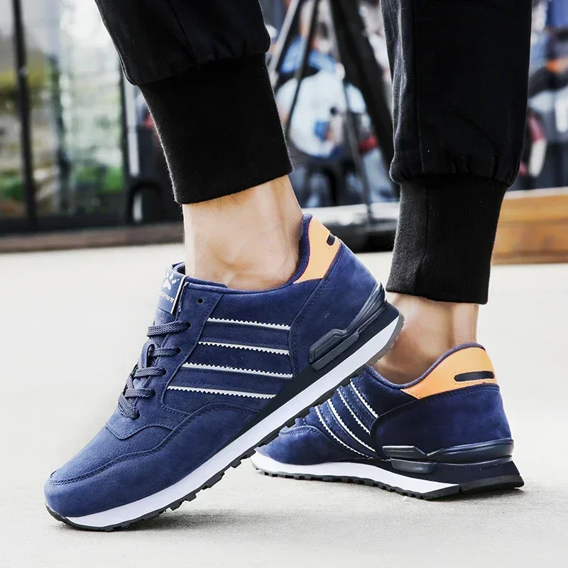 Atmungsaktive Turnschuhe Männer Sport Laufschuhe Frauen Licht Sportschuhe Leder Männer Casual Wohnungen Trail Walking Schuh Plus Größe 45