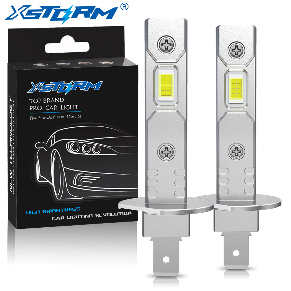 Bombilla de faro LED H1 H3 H7, Mini 60W, 20000LM, CSP para ventilador de faro de coche, faros antiniebla de diodo automático, 12V, 6000K