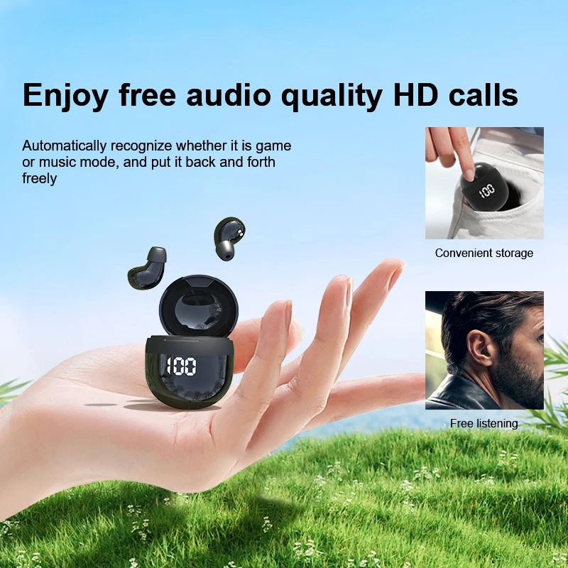 Sk-Bluetoothワイヤレスヘッドセット,マイク付きスリープヘッドセット,ノイズリダクション,スマートフォン用ヘビーベースヘッドセット