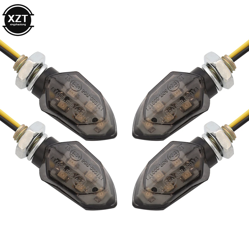 4 Xe Máy Nhan Khói Đèn Chỉ Báo Đèn 5 LED Xe Máy Đèn Tín Hiệu Cho Kawasaki
