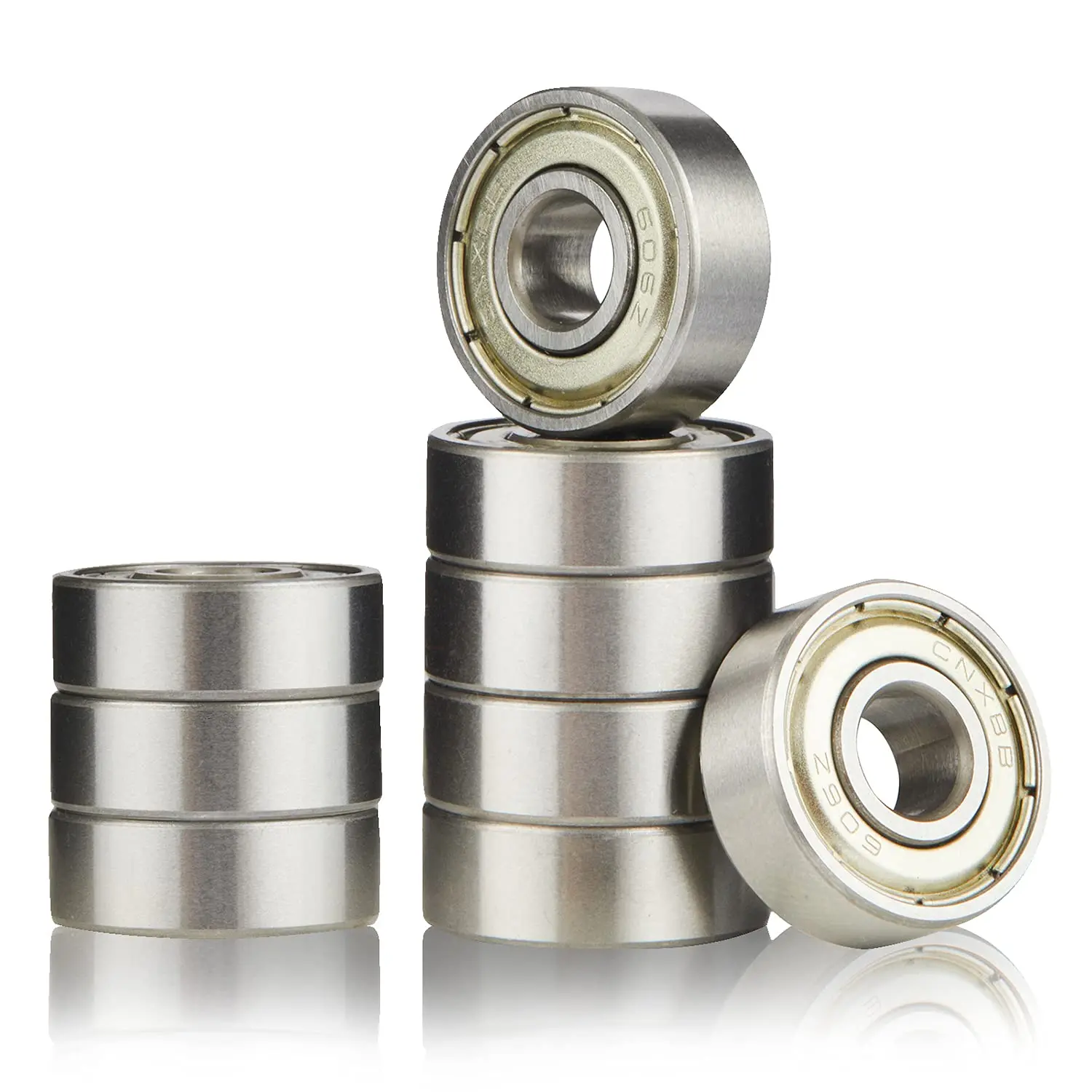10 Uds 608 ZZ 608RS rodamientos de bolas 608ZZ Metal doble blindado miniatura rodamientos rígidos de bolas para monopatín 8mm X 22mm X 7mm