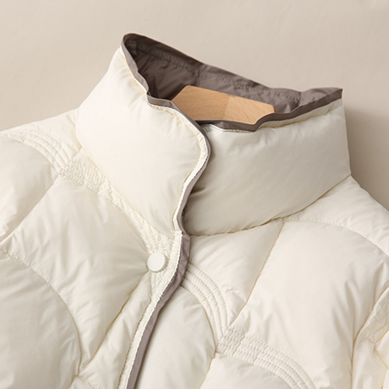 SEDUTMO Lange Vrouwen Eend Donsjacks Ultra Licht Winter Vintage Slanke Jas Herfst Casual Warm Zwart Gewatteerde Parka ED2057