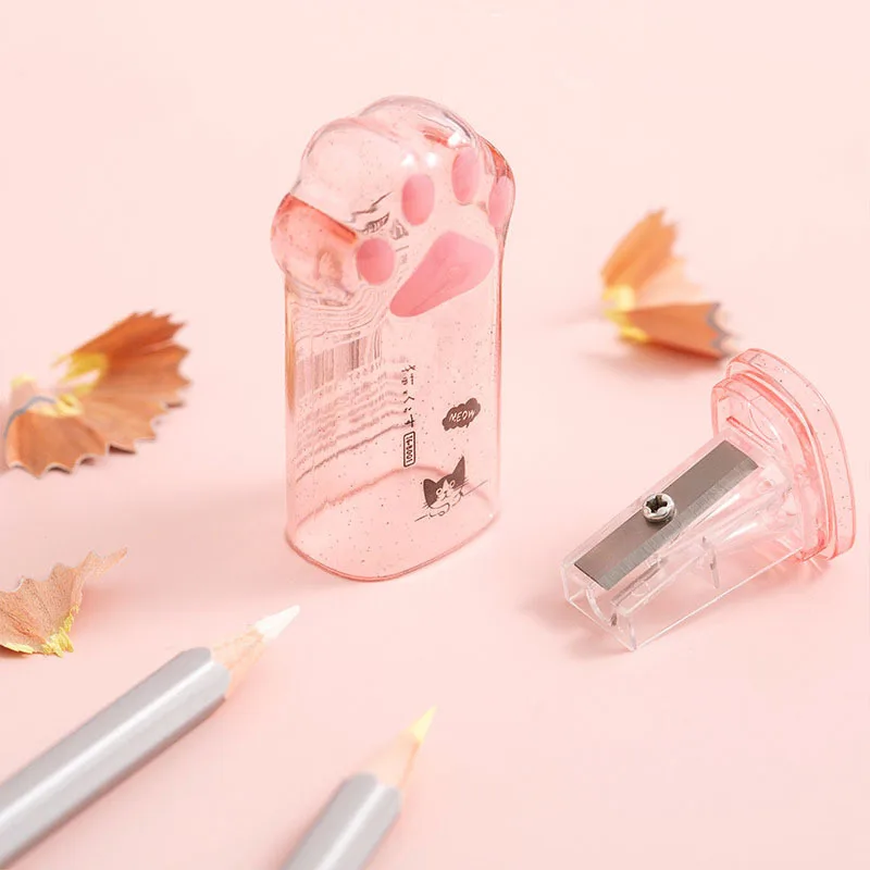 Kawaii Katzenpfotenförmiger Bleistiftspitzer Briefpapier Kinder Geschenk Niedliches Schulmaterial Koreanisches Briefpapier