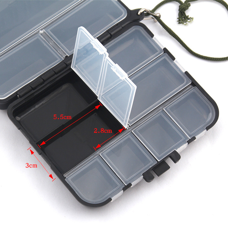 Caja de equipo de pesca Luya, caja de accesorios de pesca, piezas de pesca de doble cara, caja de almacenamiento de cebo, anzuelo, caja de almacenamiento de accesorios de carpa