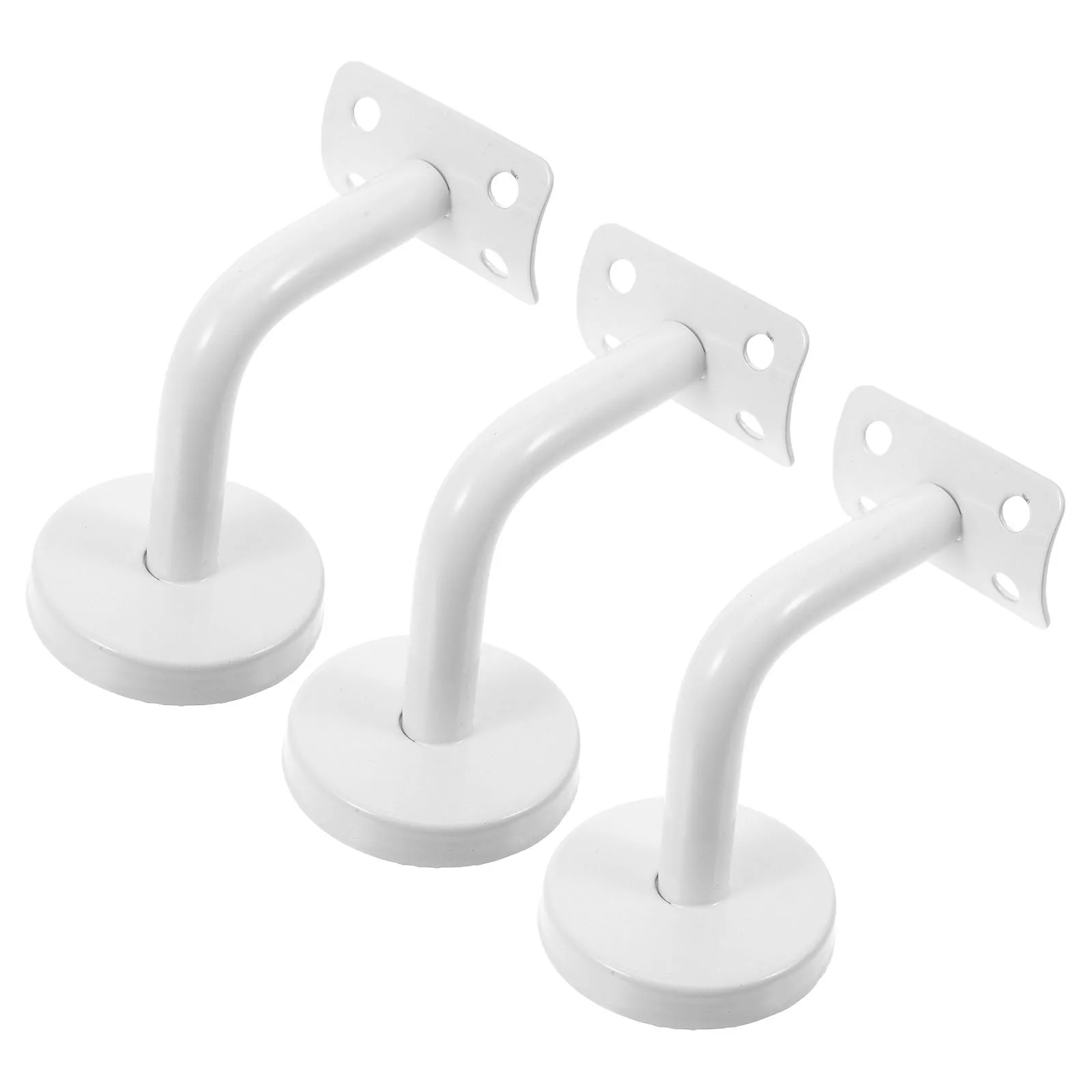 Soportes de pasamanos de 3 uds., soportes montados en la pared de fácil instalación de acero inoxidable sólido para soporte de riel de escalera de gimnasio de Hotel
