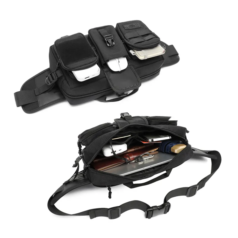 Bolsa OZUKO para hombre, bolsos de hombro impermeables, bolso bandolera de viaje corto a la moda para hombre, bolso cruzado con carga USB para adolescentes