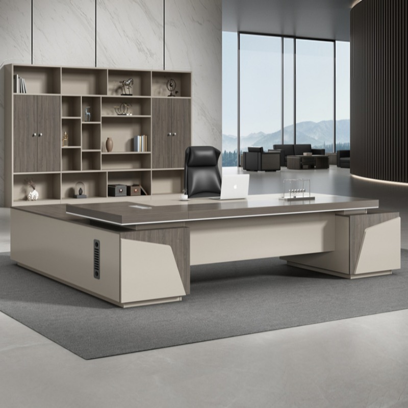 Mesa de armazenamento chefe moderna, acessórios de luxo, armário de trabalho, conferência, recepção, jogos, designer, móveis de escritório