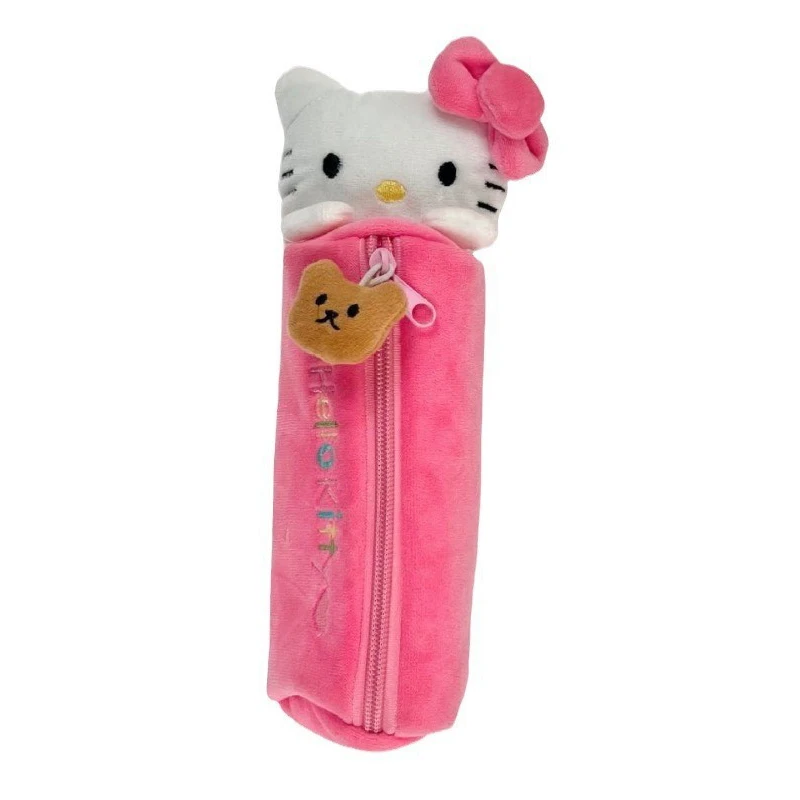 Kawaii dos desenhos animados rosa olá kitty saco de lápis bonito kt gato caixa de lápis estudante escola artigos de papelaria meninas crianças presentes