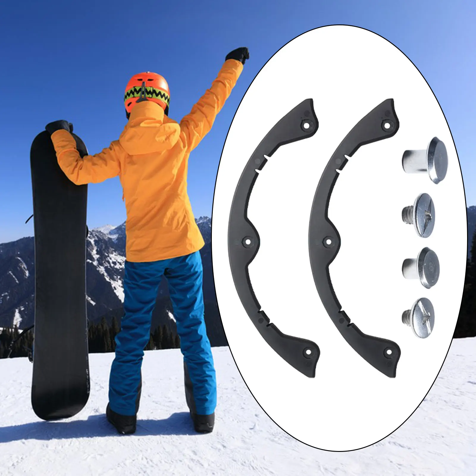 2Pcs Skateboard Deck Guard Protectors, Deck Edge Protection Cover, Board Nose Guard and End Guard for Standard Skateboard