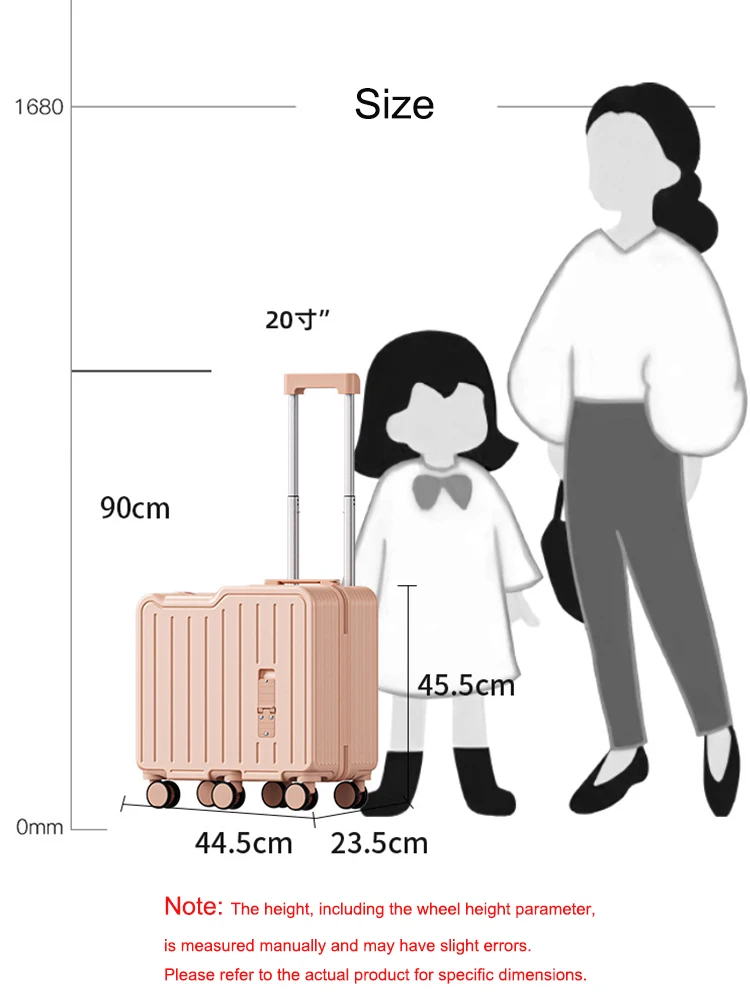 2024 Neuestes Design Kindergepäck Sitzen und Reiten Mini 20-Zoll-Reiseboarding-Koffer Sechs Räder mit klappbarem Fußpedal