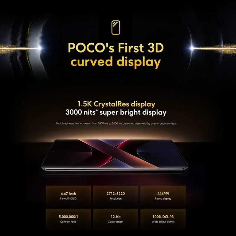 Смартфон POCO X7 5G, глобальная версия, 256 ГБ, 512 ГБ, размер 7300-ультра, 6,67 дюйма, 1,5 К, изогнутый AMOLED-дисплей, аккумулятор 5110 мАч, NFC