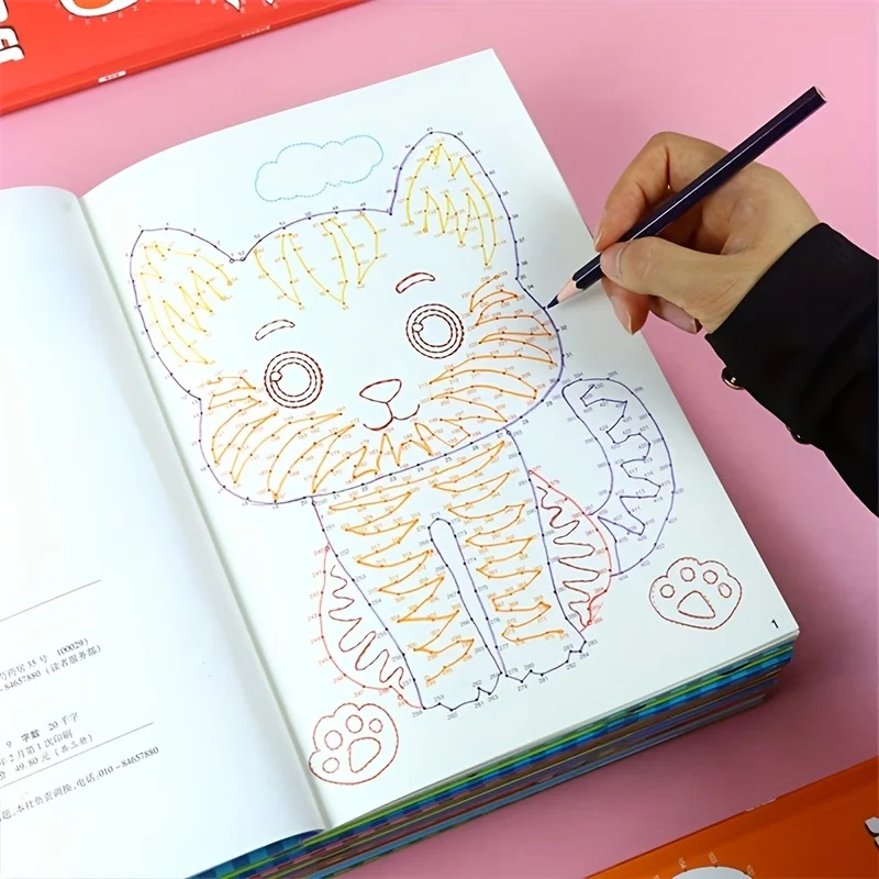 44 complex patterns+answers, digital connected drawing book,3 different difficulty levels, concentration,and patience training ﻿