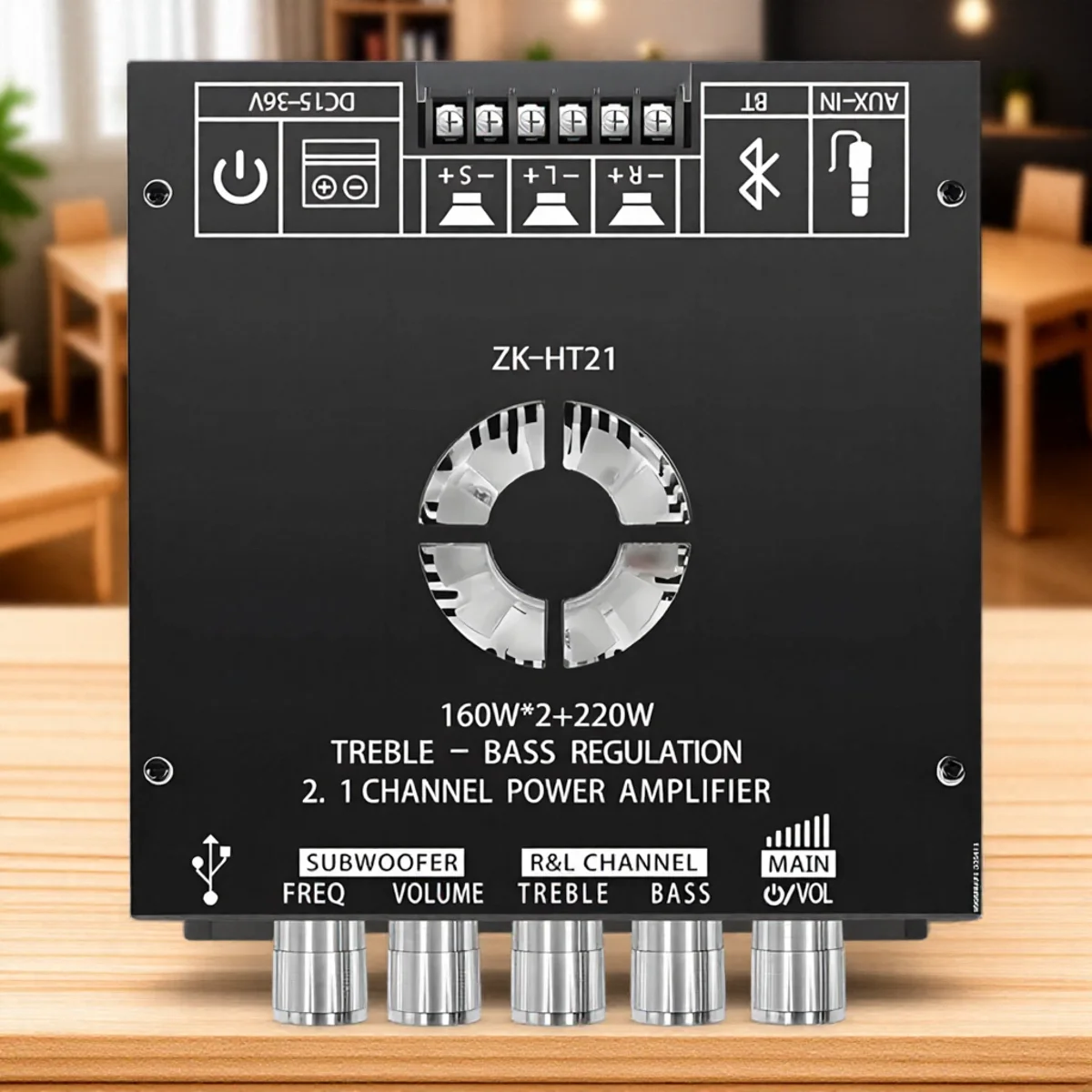 21-kanałowy moduł wzmacniacza cyfrowego Bluetooth TDA7498E 160WX2 220W z regulacją tonów wysokich i niskich oraz subwooferem