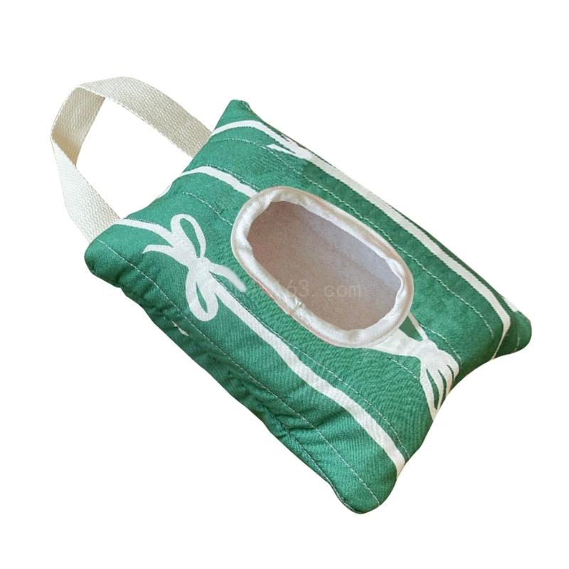 Reisdoekjeshouder Herbruikbare doekjescontainerdoos Draagbare kinderwagen Hangende doekjesdispenser met strikpatroon Veegdoosje