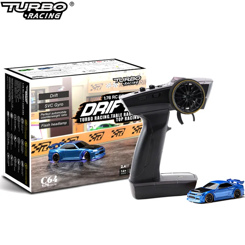Turbo Đua 1:76 C64 C73 C72 C71 C74 Trôi Dạt, Tỷ Với Con Quay Hồi Chuyển Đài Phát Thanh Toàn Tỷ Lệ Thuận Với Đồ Chơi Điều Khiển Từ Xa RTR Bộ