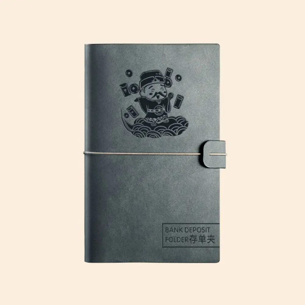 Carpeta estilo agenda de billetes de cuero PU, carpeta de presupuesto de dinero reutilizable de hojas sueltas, sobres para efectivo, desafíos de ahorro transparentes, cuaderno