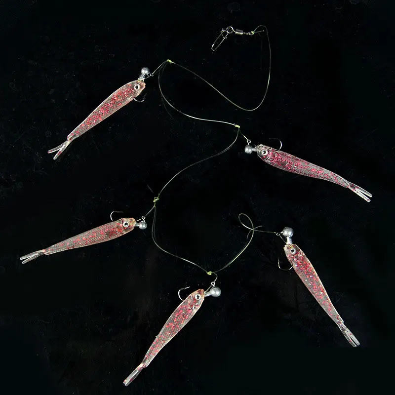 5 Mồi Câu Cá Cụm Dụ 3D Mắt Mềm Mồi Câu Cá Giả Dĩa Đuôi Mồi Mềm Mô Phỏng Mồi Phụ Kiện Câu Cá đa Năng