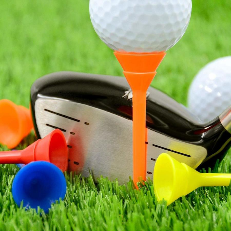 30/50 Pcs Upgrade Unbreakable 83mm Big Cup Plastic Golf Tees 3 1/4 inch Reduce Friction Side Spin Tee for Golfing Practice