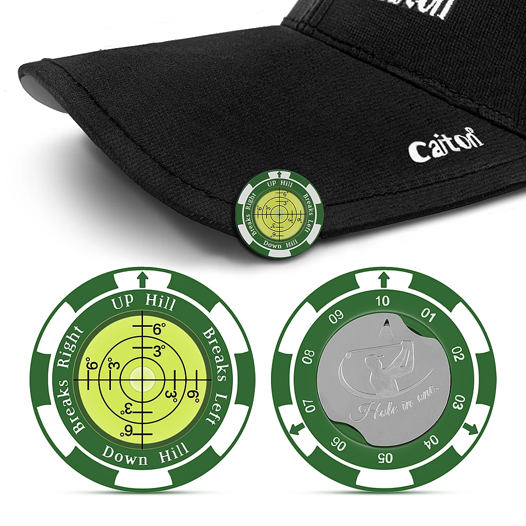 Marcatore da Golf ad Alta Precisione Caiton con Clip Magnetica per Cappello - Aiuto per la Lettura del Green - Perfetto per Golfisti di Tutti i Livelli - Migliora le Tue Abilità di Putting